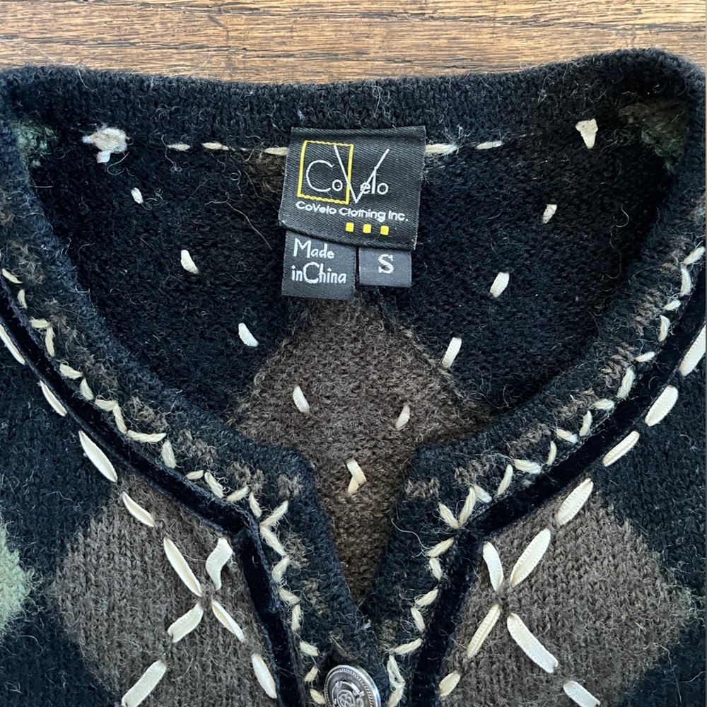 Clueless Wool Plaid Cartigan View 2